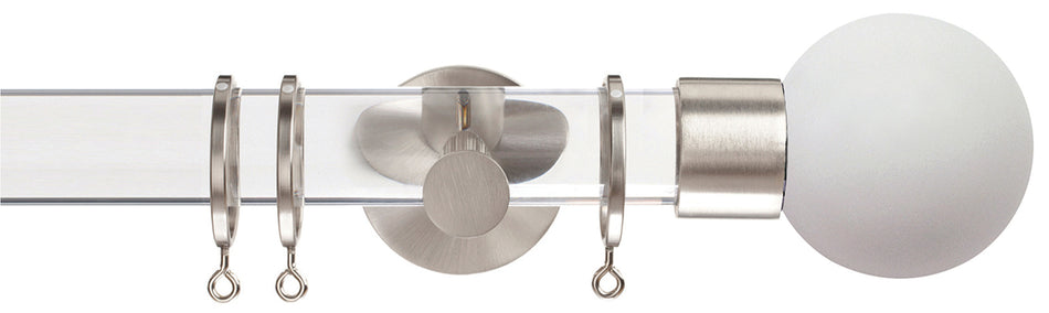 Jones Strand Acrylic 35mm Pole, Matt Nickel, Stone Painted Ball