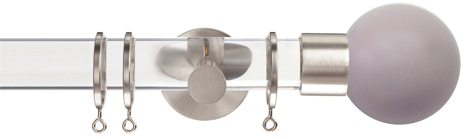 Jones Strand Acrylic 35mm Pole, Matt Nickel, Heather Painted Ball