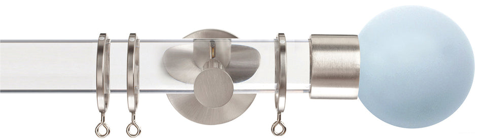 Jones Strand Acrylic 35mm Pole, Matt Nickel, Sky Painted Ball