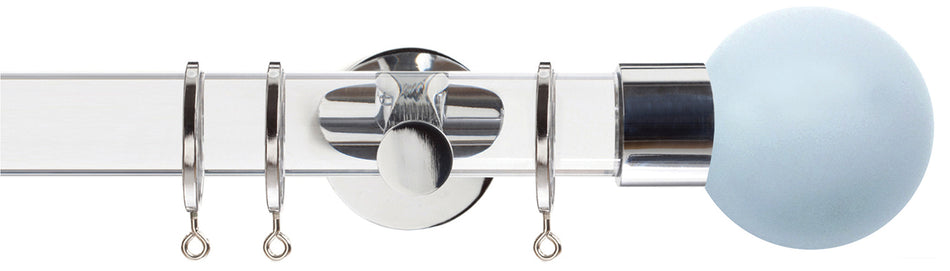 Jones Strand Acrylic 35mm Pole, Chrome, Sky Painted Ball