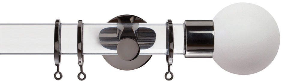 Jones Strand Acrylic 35mm Pole, Black Nickel, Stone Painted Ball