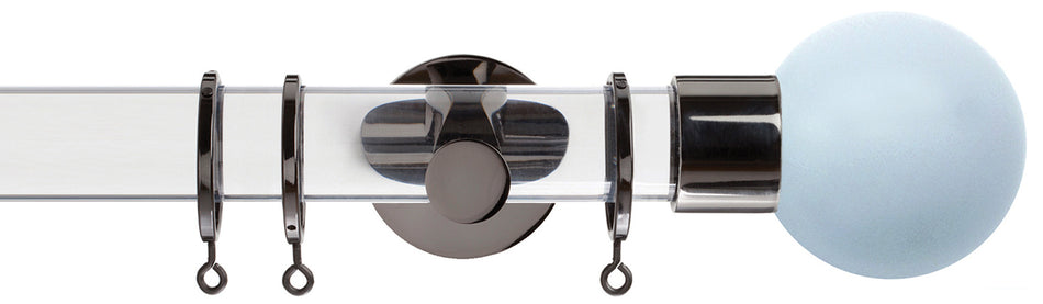 Jones Strand Acrylic 35mm Pole, Black Nickel, Sky Painted Ball