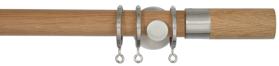 Jones Lunar 28mm Pole Oak & Matt Nickel, Oak Barrel