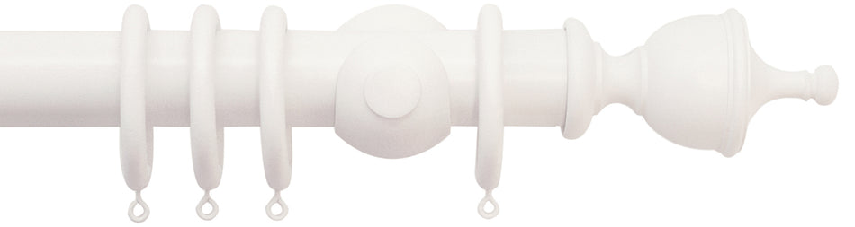 Jones Hardwick 40mm Handcrafted Wood Pole Cotton, Urn