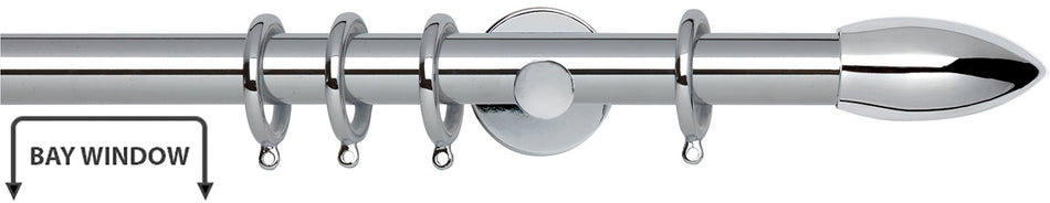 Neo 28mm Bay Window Pole Chrome Bullet