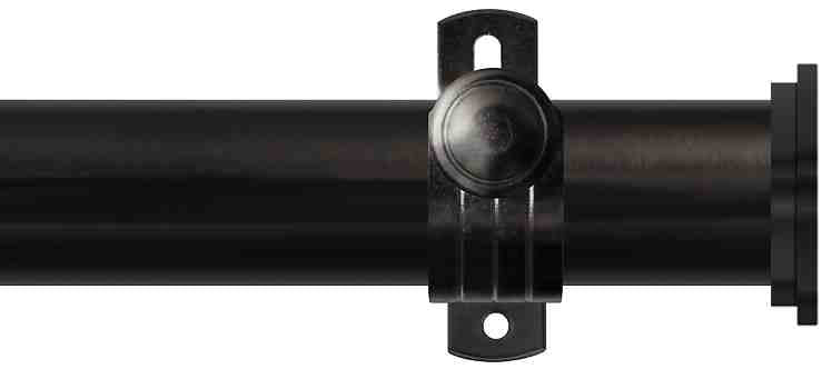 Renaissance Dimensions 28mm Adjustable Eyelet Pole Black Nickel, Fynn Endcap